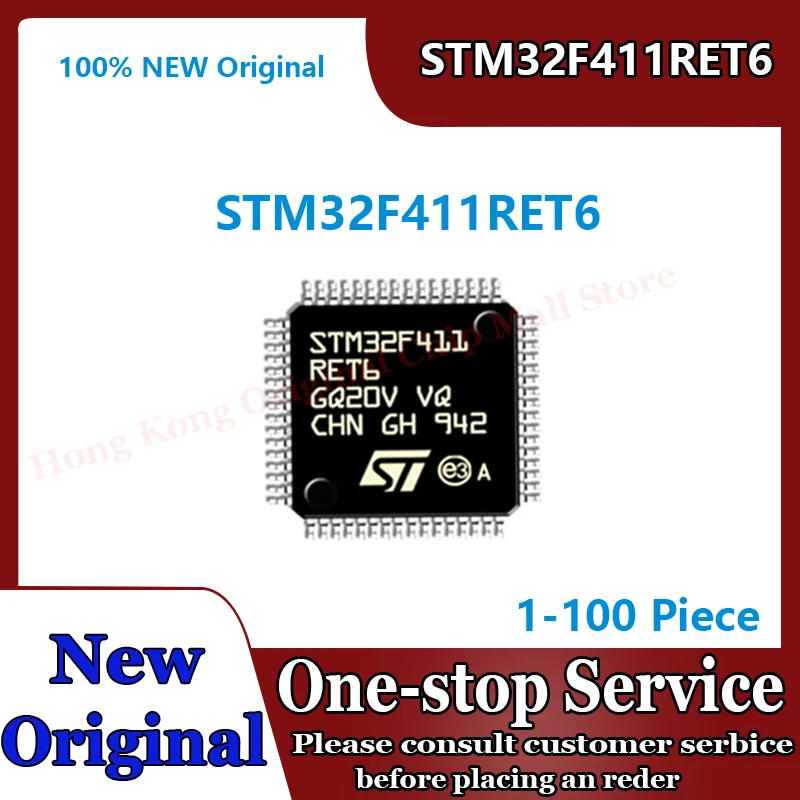 (1-100piece) Naujos Originalios STM32F411RET6 STM32F411 RET6 STM32F STM32 STM IC MCU FLASH LQFP-64 Lustas