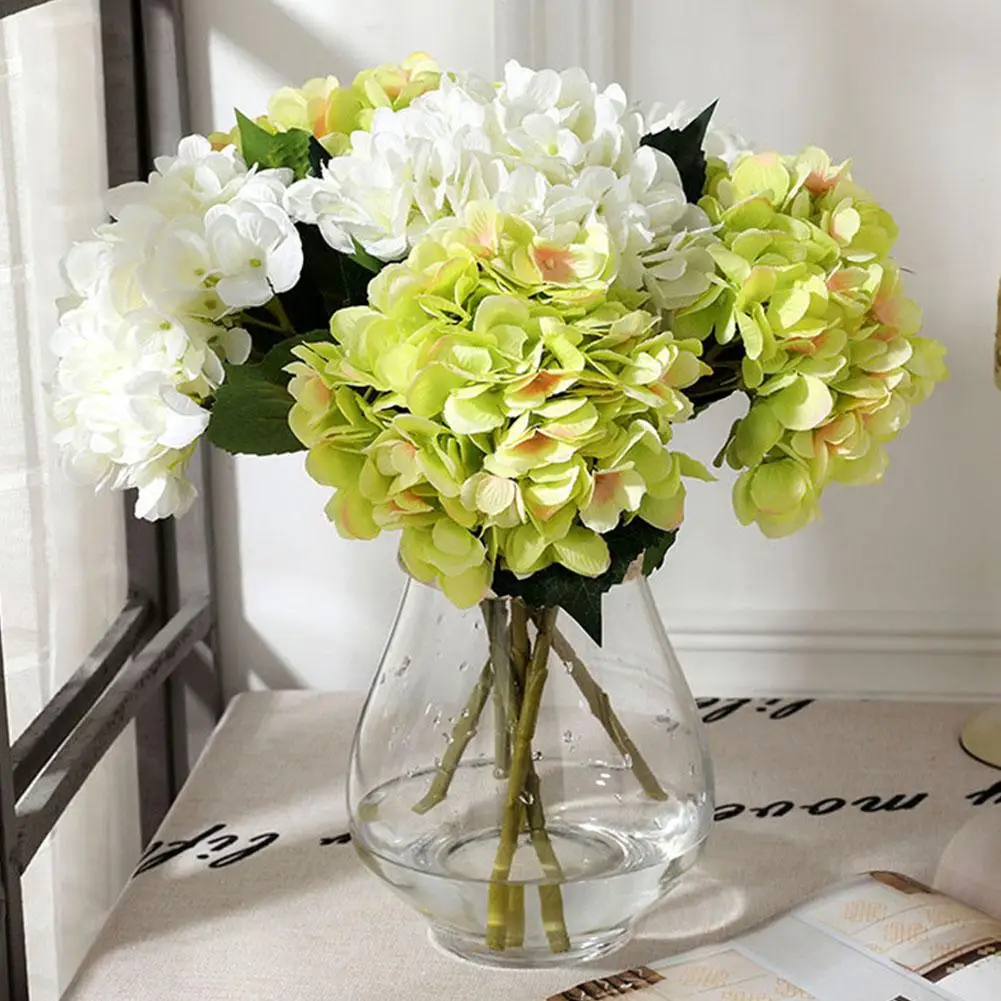 1 Filialas Dirbtinis Hydrangea Gėlės, Vestuvių Namų Vaza Apdaila Didmeninė