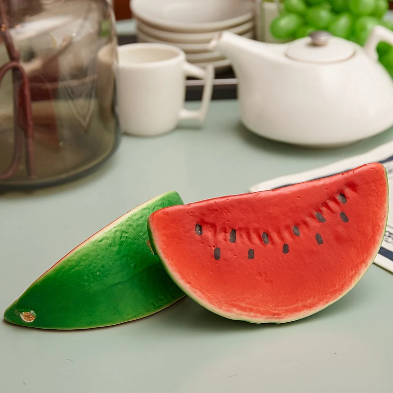 1pc Modeliavimas vaisių modelis pjaustytas arbūzas vaisius ir daržoves, papuošalai vaikams žaislų parduotuvė langų namų puošybai fotografavimo rekvizitai