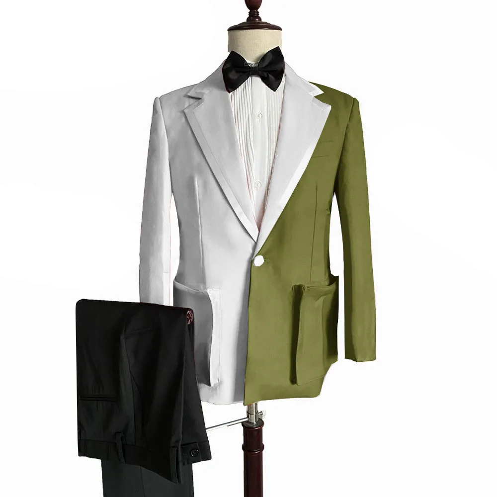 2 Vnt Susiuvimo Spalvų Mens Vestuvių Tuxedos Švarkas& Juodos Kelnės Jaunikis Groomsmen Kostiumas Pagamintas Naujas Dizainas Vyrų Kostiumai