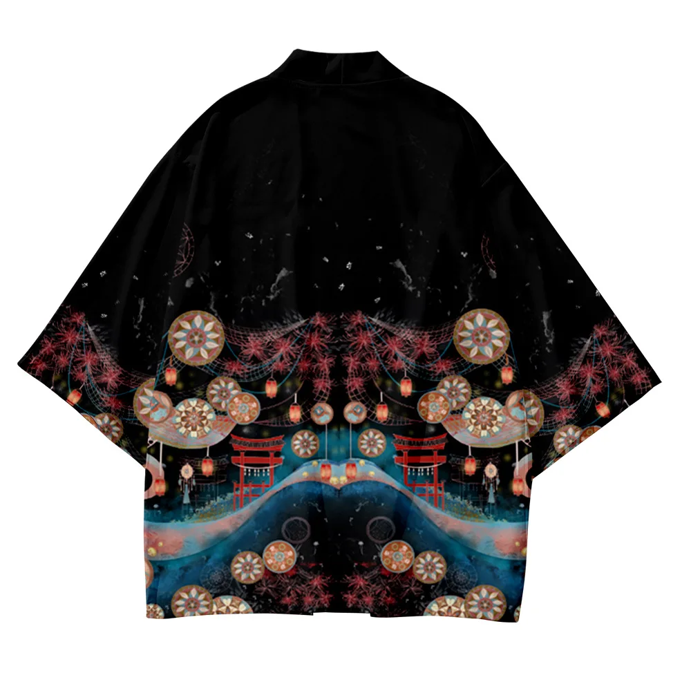 2022 m. Vasarą Naujosios Plius Dydis XXS-6XL Spausdinti Japonų Kimono Mados Streetwear Cardigan Skraiste Vyrų Cosplay Haori Viršuje Yukata