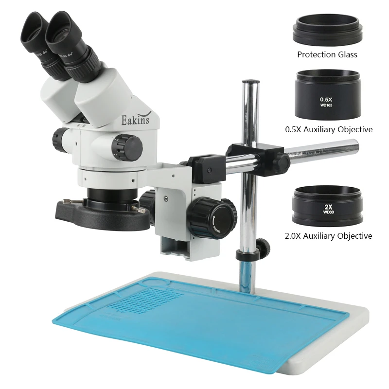 3.5 X-90X Nuolat Zoom Žiūronų Stereo Mikroskopo Okuliarą LED Šviesos 0,5 X 1X 2X Barlow Lęšis Telefono PCB SMD Remontas