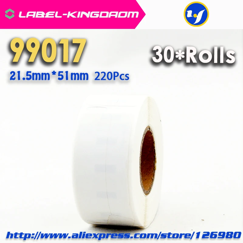 30 Rolls Dymo Suderinama 99017 Etiketės 21,5 mm*51mm 220Pcs/Roll Suderinama LabelWriter 400 450 450Turbo Spausdintuvas Seiko SLP-450