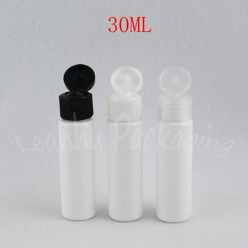 30ML Balto Plastiko Butelis Flip Top Cap , 30CC Tuščias Kosmetikos Konteinerių , Dušo Geliu / Losjonu Kelionės Pakuočių Buteliukas