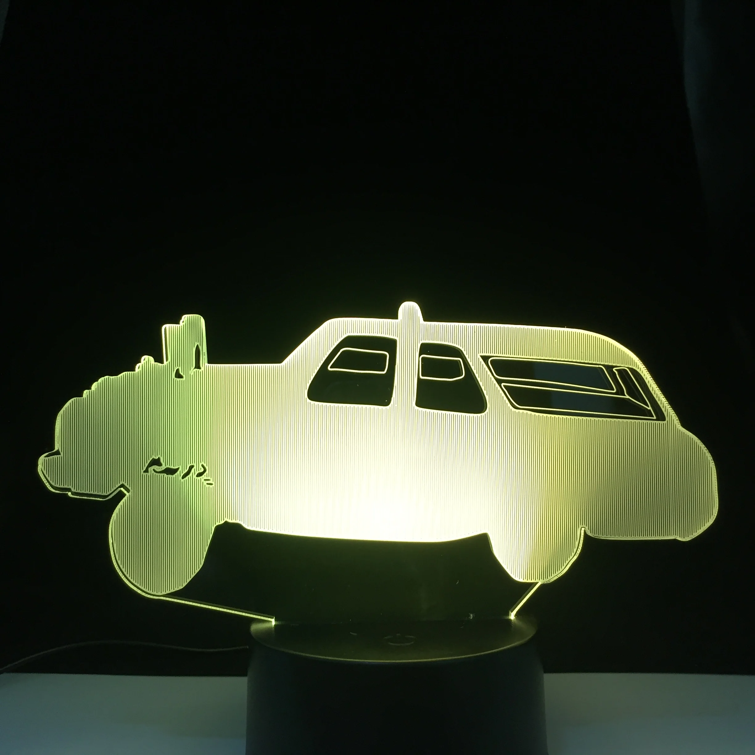 3D Iliuzija Lempos Modifikuotų Automobilių Vaiko Gimtadienio Dovana Miegamojo Puošimas naktinė lempa Spalva Keičiasi Atmosfera Led Šviesos Naktį
