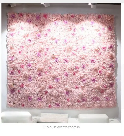 40x60cm Dirbtinių Gėlių Plokštės Vestuvių Dekoravimas Fone Šampano Šilko Išaugo Padirbtų Gėlės Hydrangea Sienos Fone 24pcs