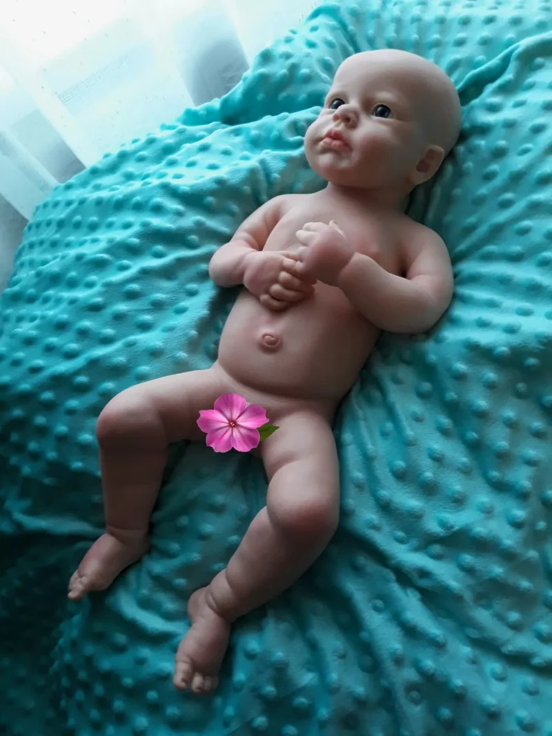 45cm Atgimsta Lėlės Visą Boby Silikono Baldheaded Berniukas Kūdikis Reborn Baby Doll Gali Maudytis Be Plaukų Transplantacijos