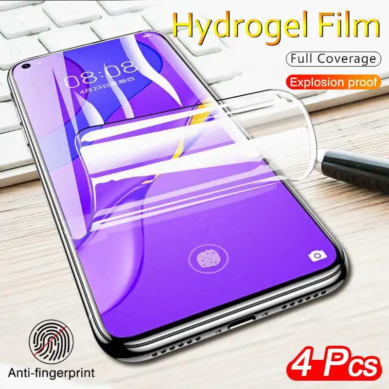 4Pcs Hidrogelio Filmas Asus ROG Telefonas 5 II Phone2 Zenfone 8 7 Pro ZS671KS 6 6Z 2019 ZE620KL Screen Protector, Priekiniai Filmas