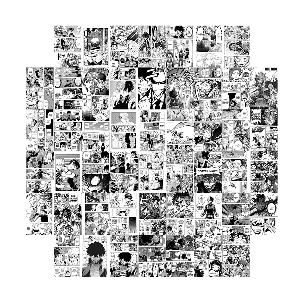 50Pcs Japonų Manga Anime Šuolis Komiksai Boku No Herojus akademinės bendruomenės Mano Herojus Mokslo Sienų Koliažas Rinkinys Atvirukų Rinkinys Prop Namų Dekoro