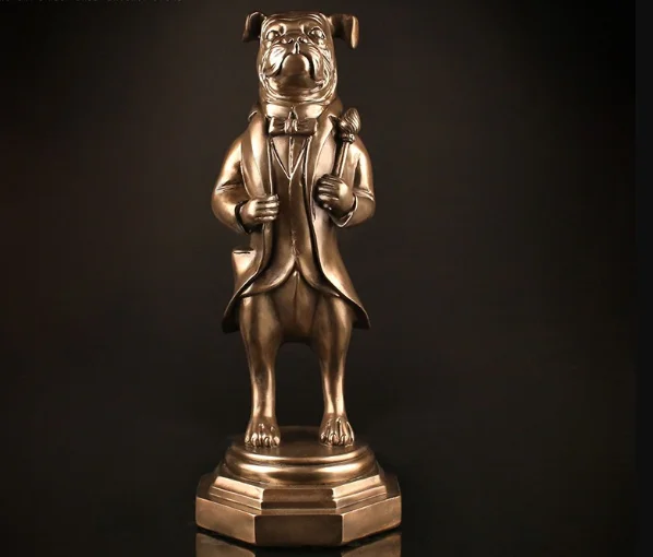 Amerikietiško stiliaus dervos toy pudelis statula 15x15x38cm švelnus šuo amatų, apdailos, kabineto skulptūra baldus dovana p0011