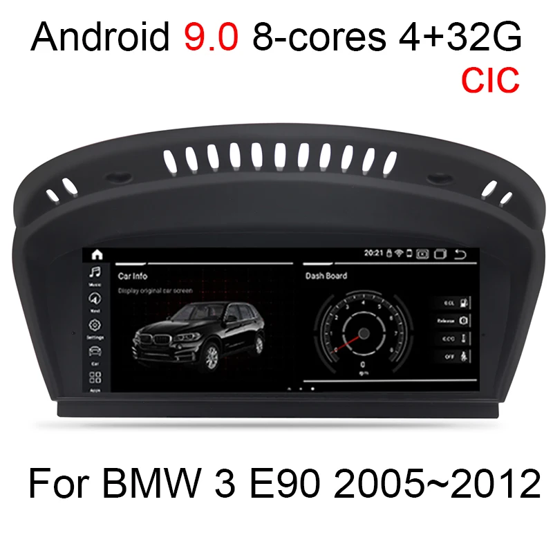 Android 9.0 8 branduolių 4G+32G Automobilio multimedijos Grotuvas, Navigacija, GPS radijas BMW 3 E90 E91 E92 E93 Originalus CIC