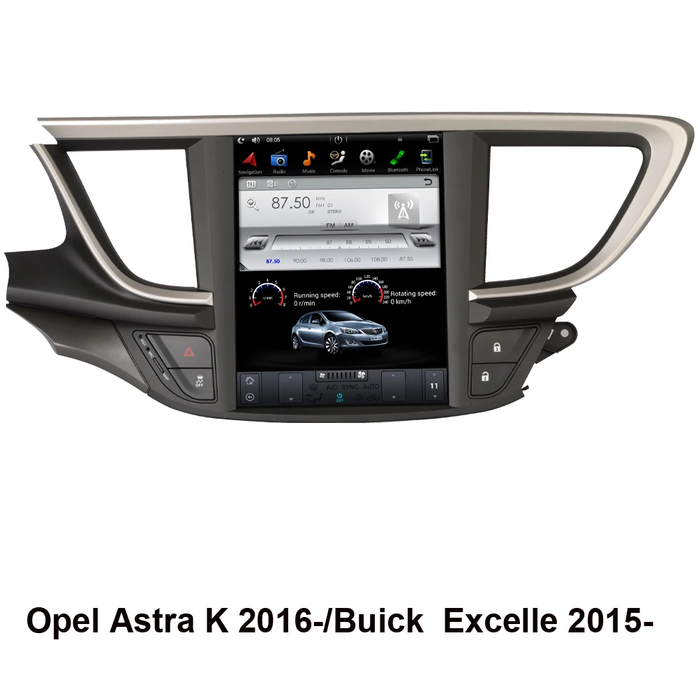 Android 9.0 Tesla Stiliaus Vertikali Automobilių GPS Nagavition Opel Astra K 2016-/Buick Excelle 2015 M. - Radijas Stereo Multimedia Player