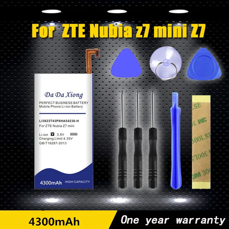 Aukštos Kokybės 4300mAh LI3823T43P6hA54236-H Telefono Baterija ZTE Nubija Z7 Mini NX507J Ašmenys S6 5.0 Colių G717C G718C