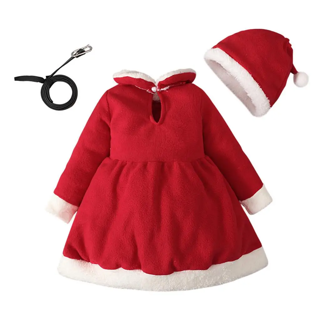 Bamblys Kalėdų Girl Dress Mados Raudoną-Lizdinė Suknelė 1-3 Metų Mergaitė Apranga Advanced Kokybės Medvilnės Mišinys Ma