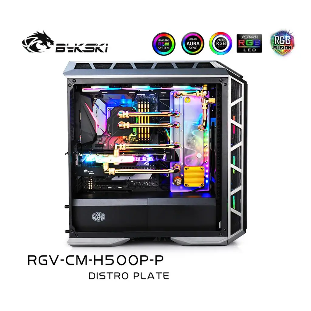 Bykski Distribucija Plokštės Aušinimas Vandeniu Rinkinys, skirtas CoolerMaster H500P H500M Važiuoklės CPU GPU RGB RGV-CM-H500P-P