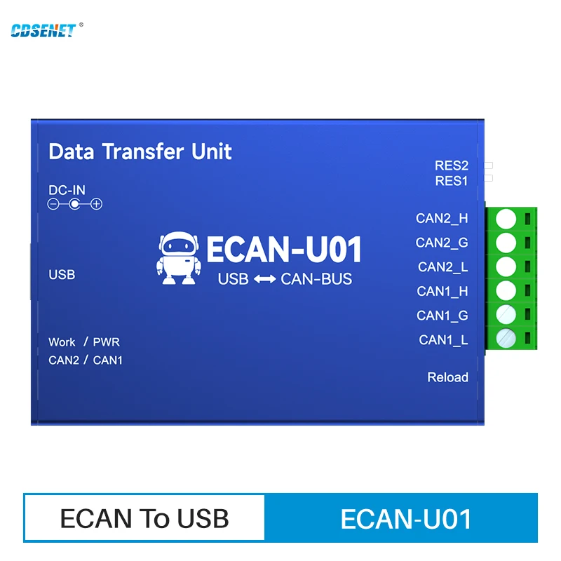 CDSENT GALI ir AUTOBUSŲ Protokolo Konverteris CAN2.0 USB2.0 ECAN-U01 CANBUS 2-way Skaidrus Perdavimo Ryšio radijo stotelė