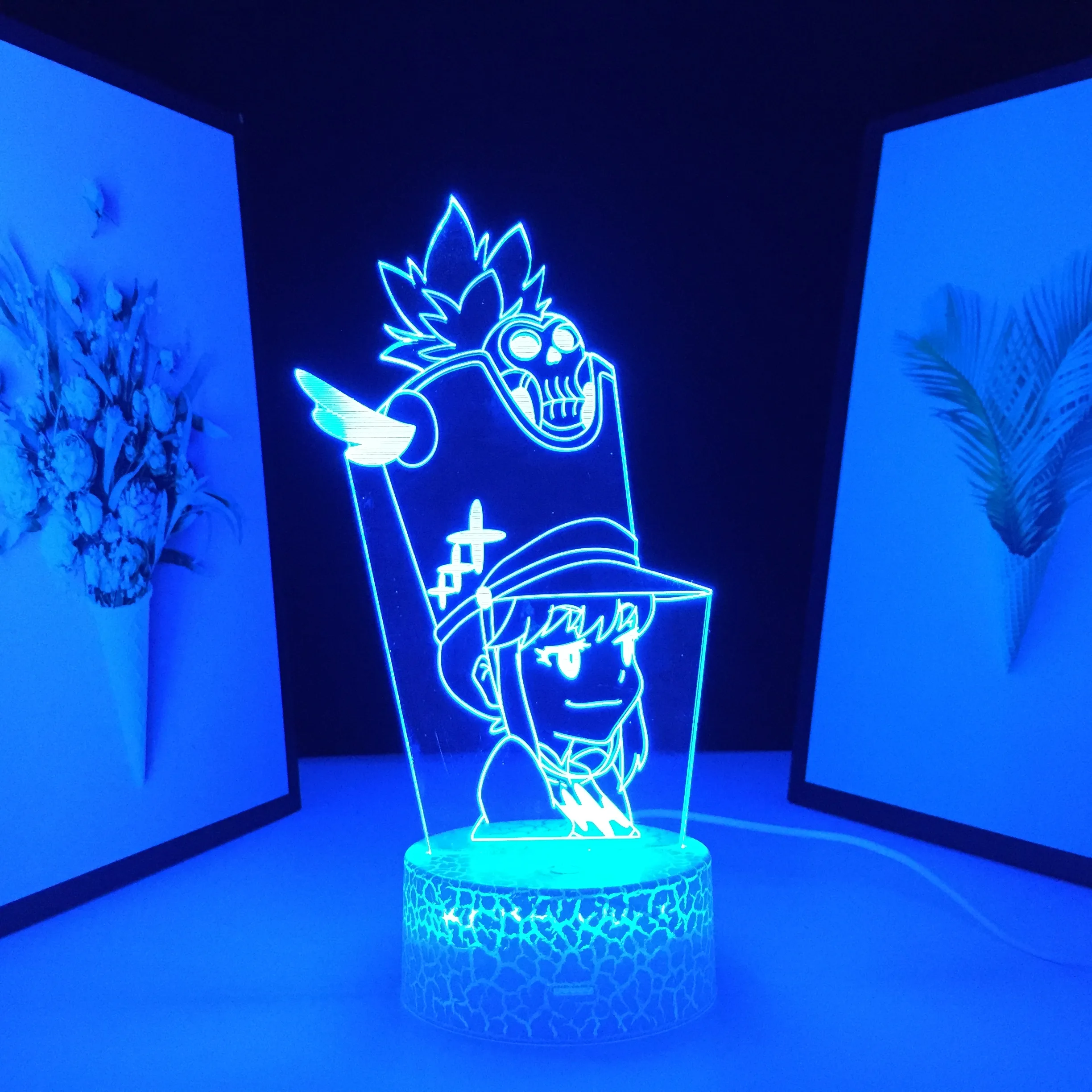 Citrusinių Anime Pav LED Nakties Šviesos Gimtadienio Dovana Miegamojo Puošimas naktinė lempa Manga 3D Stalo Lempa Citrusinių Kalėdų Spręsti