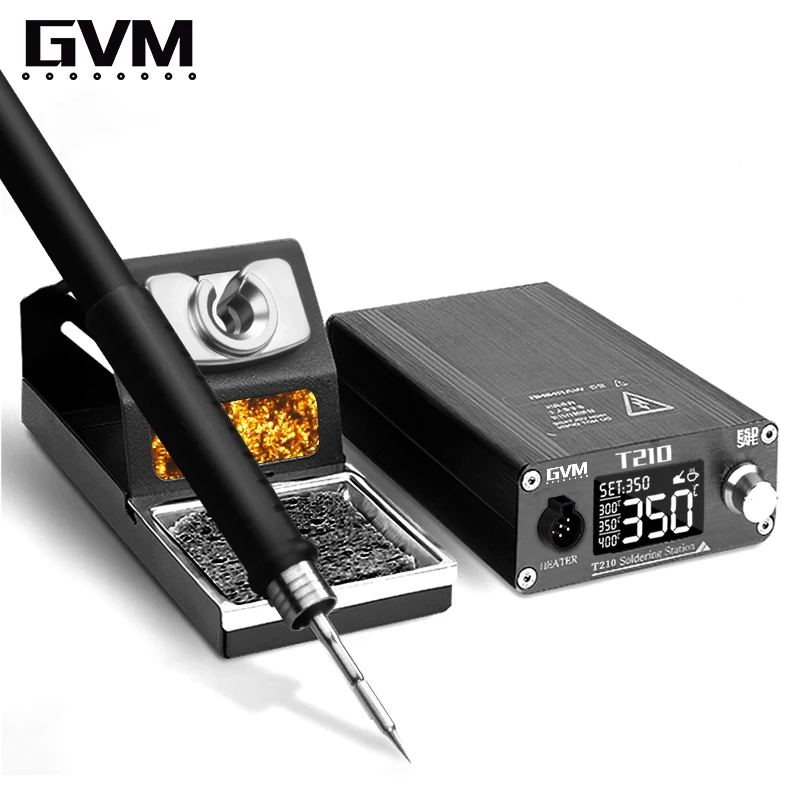 GVM T210 Greito Atšilimo Automatinė 2S Miego Lydymosi Alavo Profesinės Mobiliųjų Telefonų Remontas, Pastovios Temperatūros Litavimo Stotis
