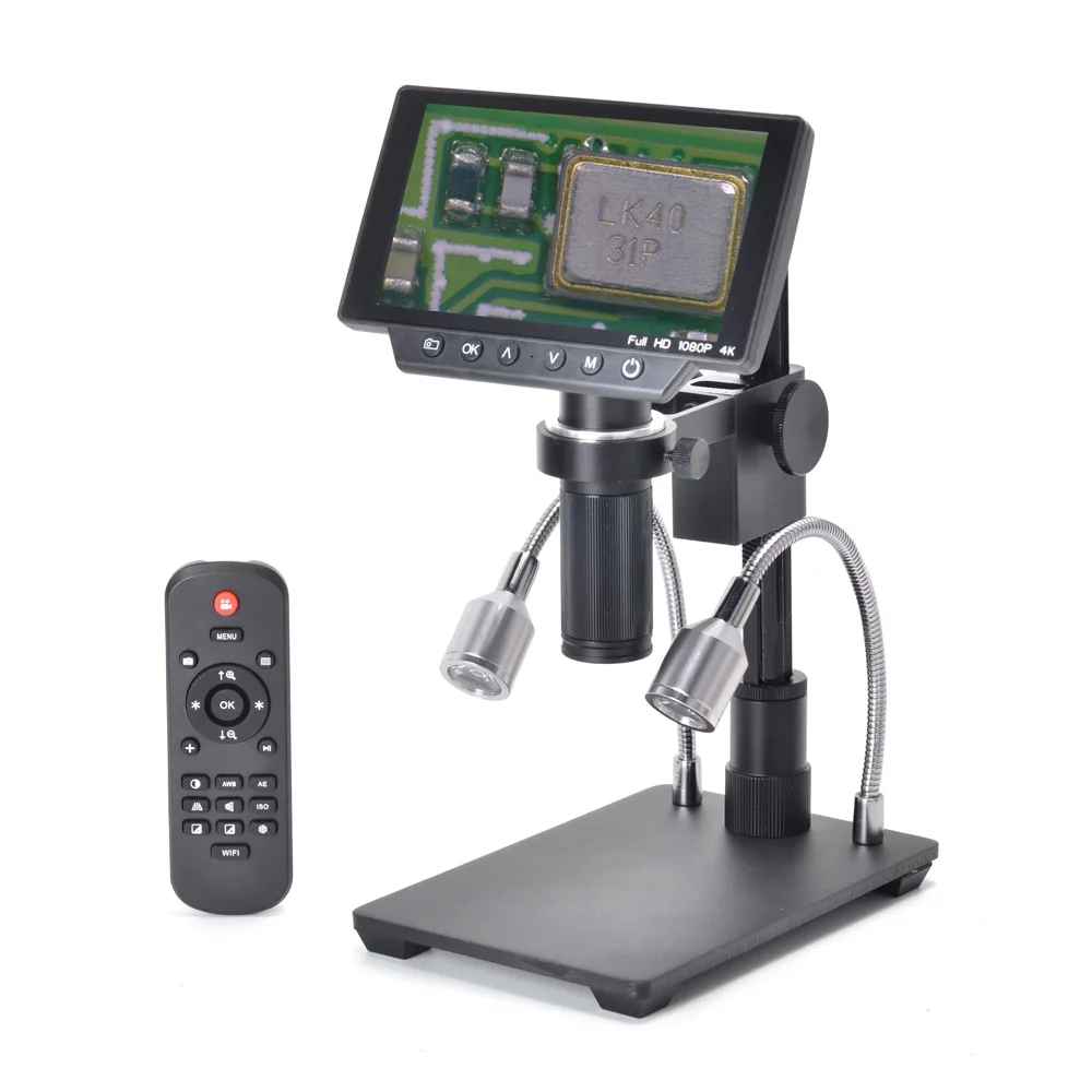 HAYEAR 16MP 4K HDMI Stereo Skaitmeninis Mikroskopas su Kamera, 150X C-mount 1080P USB WIFI Mikroskopas su 5
