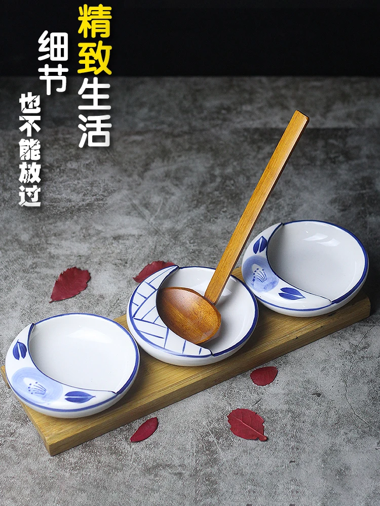 Japonijos ranka-dažytos buitinė šaukštas indų, keramikos sriubos šaukštą stovo skonio patiekalas, padažas patiekalą pagardinti skylėtas šaukštas patiekalas sėdynės