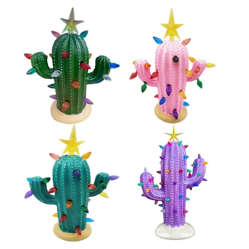 Kalėdinis Kaktusas Apdailos LED Kaktusas Naktį Šviesos Gyvenamasis Kambarys Miegamasis Stalo Ir Sienos Baterija Kalėdinė Dekoracija
