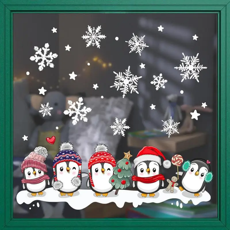 Kalėdų Snaigės Langą Tvirtai Laikosi Lipdukai Kalėdų Dekoracijas Pingvinas Snaigės Langą Tvirtai Laikosi Lipdukai Kalėdų Langą Tvirtai Laikosi