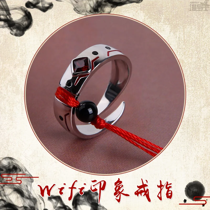 Karšto Anime Žiedai Didmeistris iš Demoniškas Auginimo Weiwuxian 925 Sterlingas Sidabro Piršto Žiedą Mados Reguliuojamas Papuošalai Dovana