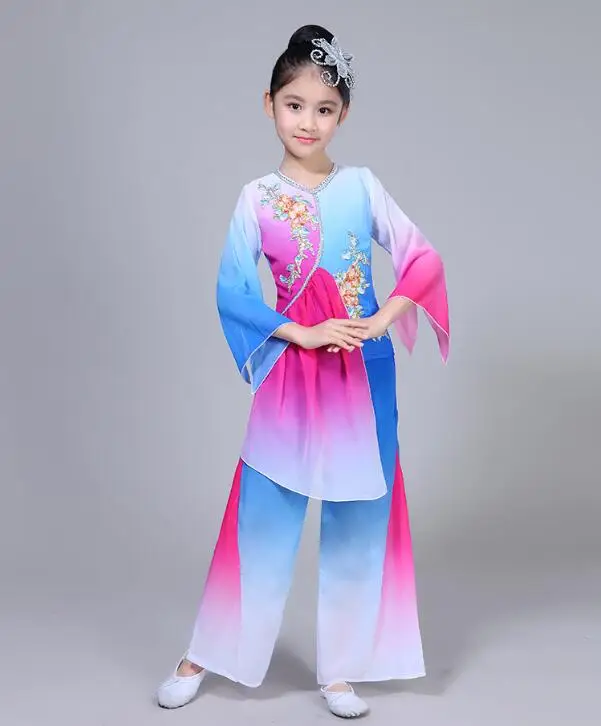 Kinijos Liaudies šokių Yangge Vaikai Etapo Rezultatus Merginos Yangko Kostiumas Tradicija