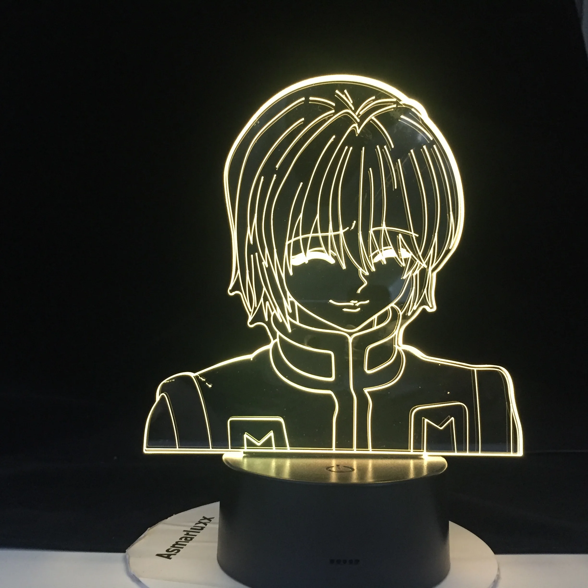 Kurapika 3D Paveikslas Akrilo Naktį Šviesos Anime Dovana Hunter X Hunter Lempa Vaikas Miegamojo Dekoras Apšvietimas Vaikų Kambaryje naktinė lempa