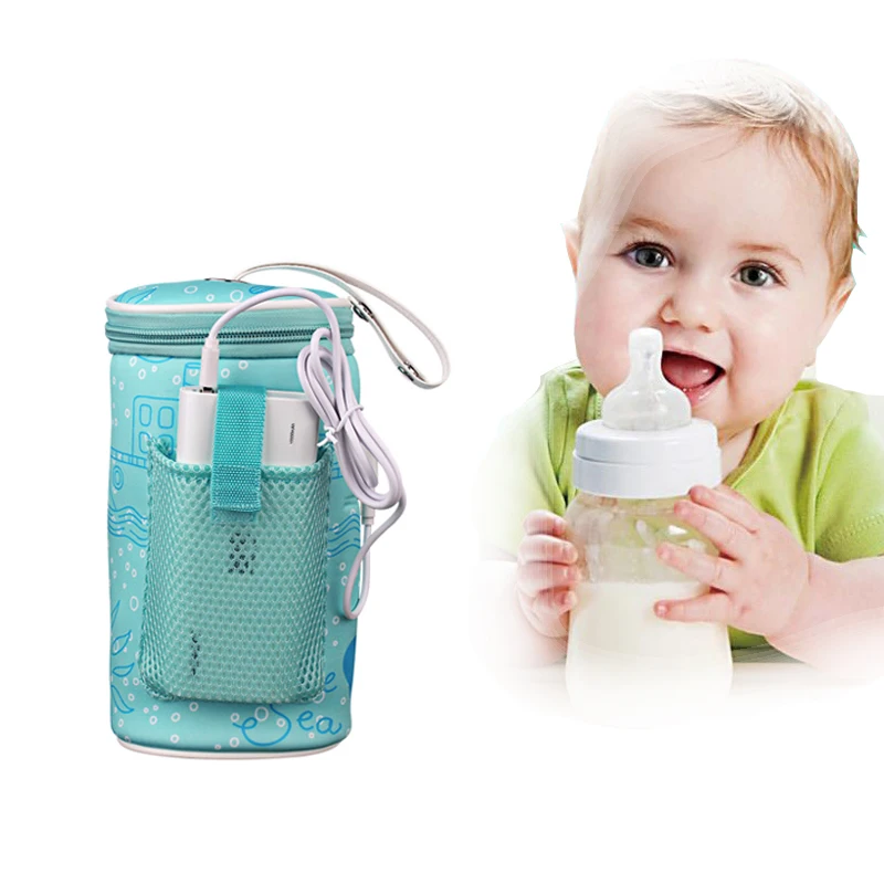 Kūdikių pieno Butelis šilčiau Termostatas Maišelį Automobilinis Nešiojamas USB Šildymo Protingas Šilto Pieno Įrankis Izoliacija Padengti Kūdikių Buteliukas Šilčiau
