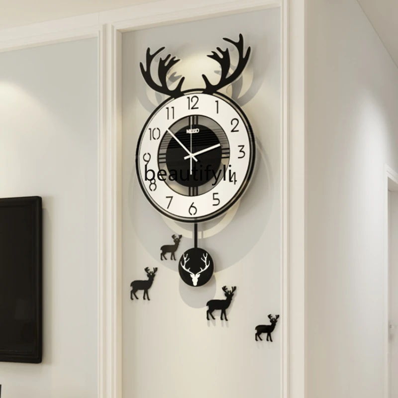 LBX Šiaurės Laikrodis Sieninis Laikrodis Kambarį Modernus Minimalistinis ir Puikus Laikrodis Kūrybinių Mados Kišenėje Žiūrėti Buitinių Laikrodis