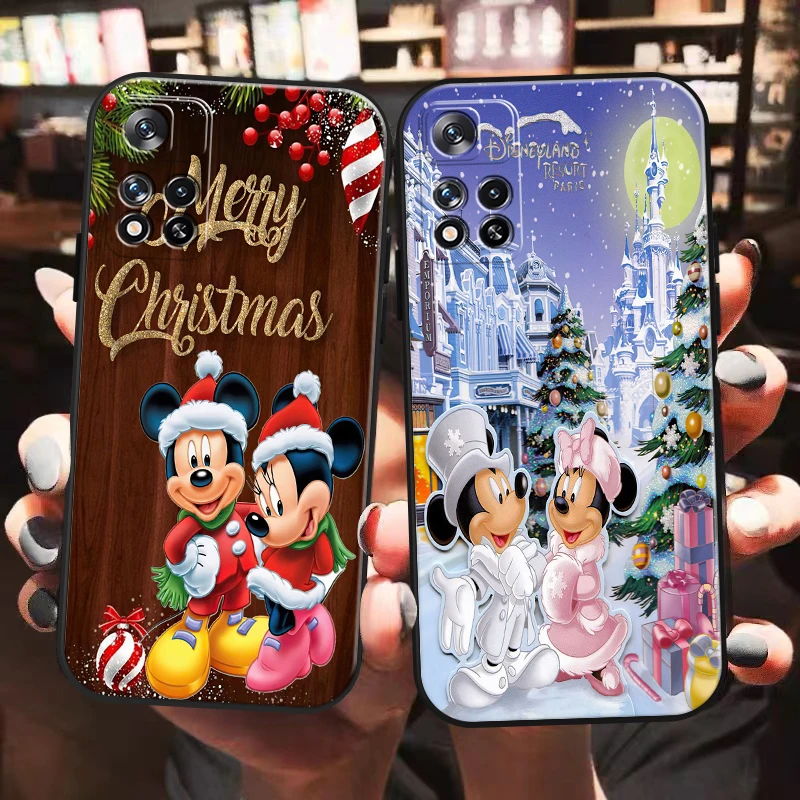 Linksmų Kalėdų Mickey Minnie Telefoną Atveju Xiaomi Redmi 11 Pastaba 11T 11S 10 10S 10T 9 9S Pro Redmi 10 9 9T 9A 9C Funda