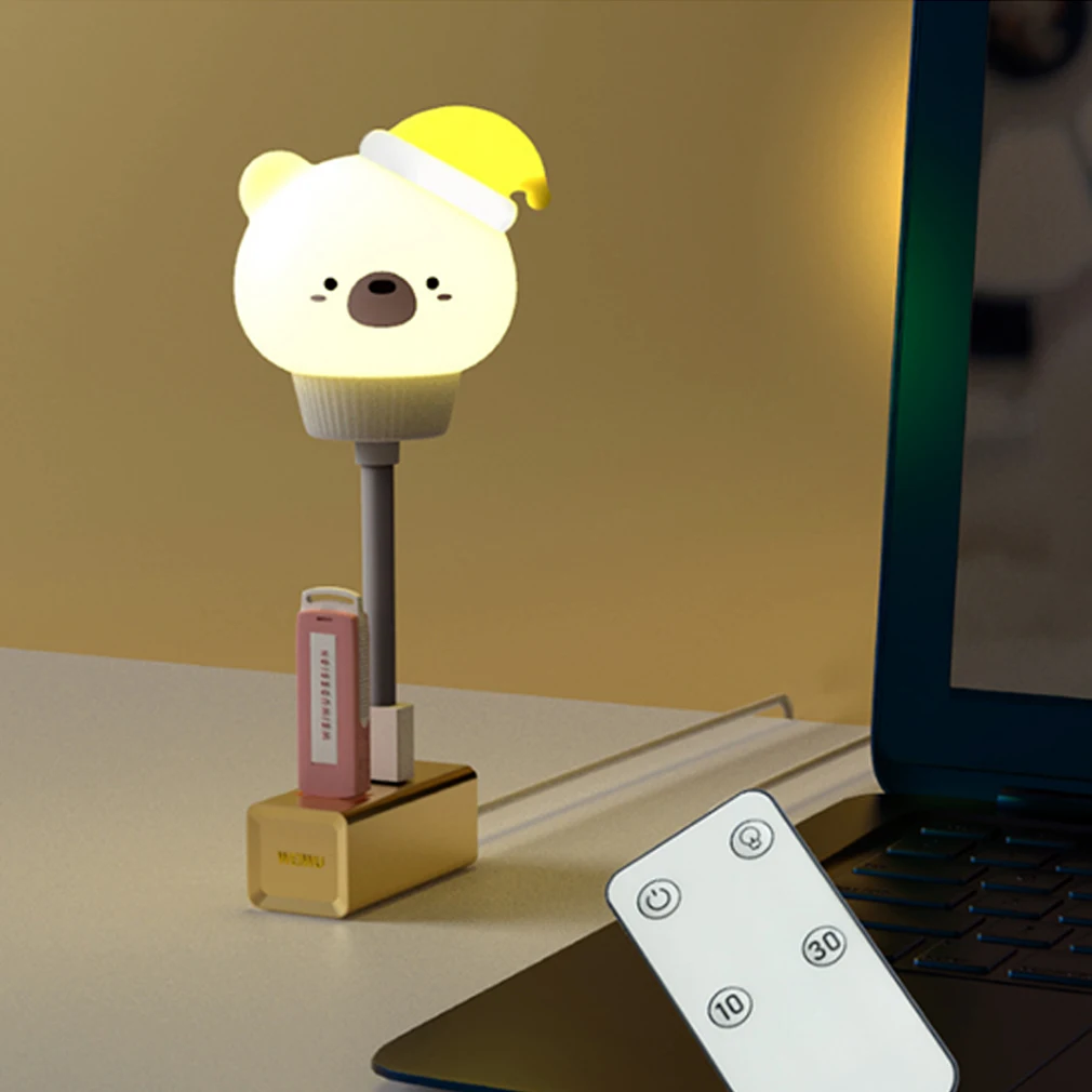 Mielas Animacinių filmų Stalo Lempos USB LED Nakties Šviesos Lempos Akių Apsauga Skaityti Miega Žibintai, Žibintų Miegamojo Puošmena Vaikų Dovanų