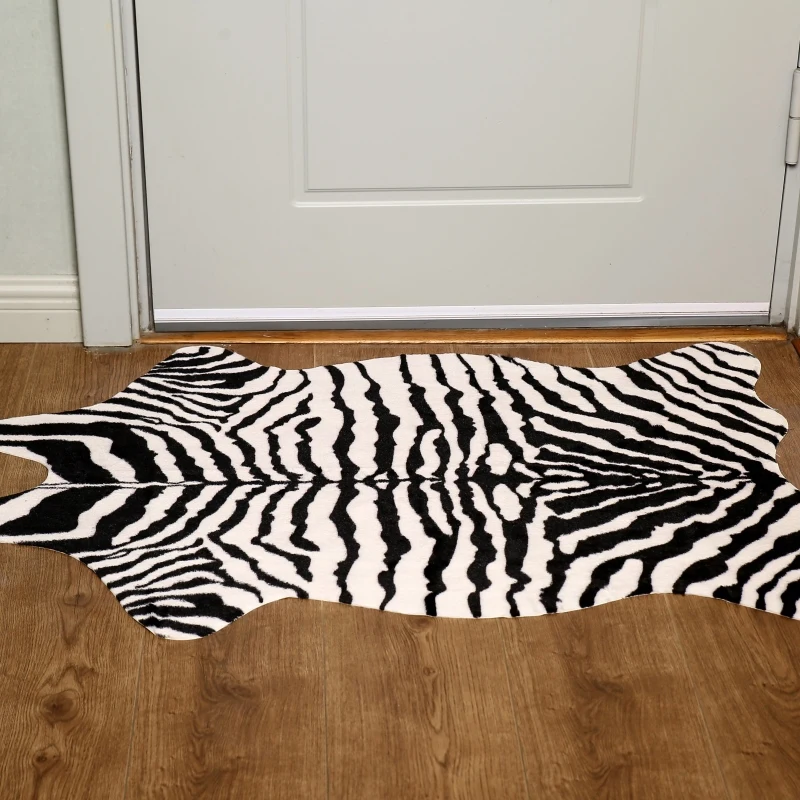 Mielas Dirbtiniais Zebras Spausdinti Kilimas Gyvūnų Puikus Mesti Kilimas Biuro/Vaikų Kambarys/Pagal Lenteles/mažesniame plote, 70x110cm