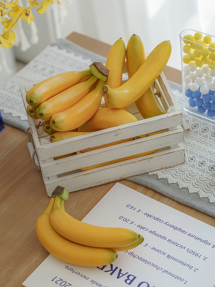 Modeliavimo Kekė Bananų Vaisių Modelio Foto Prop Dirbtinis Bananų Netikrą Imperatorius Bananų Plastiko Bananų Kekės, Juokingi Žaislai Kūrybos