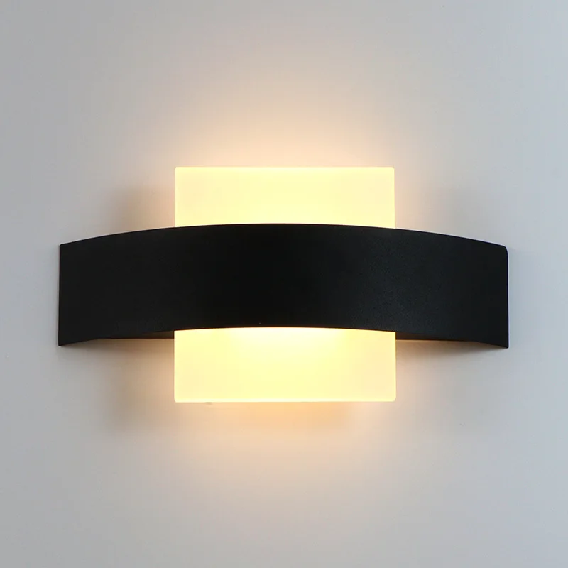 Modernus Minimalistinis Sieniniai Šviestuvai Kambarį Miegamojo Lovos 6W AC96V-260V LED Sconce juoda balta Lempa, Apšvietimas, Praėjimų apdaila