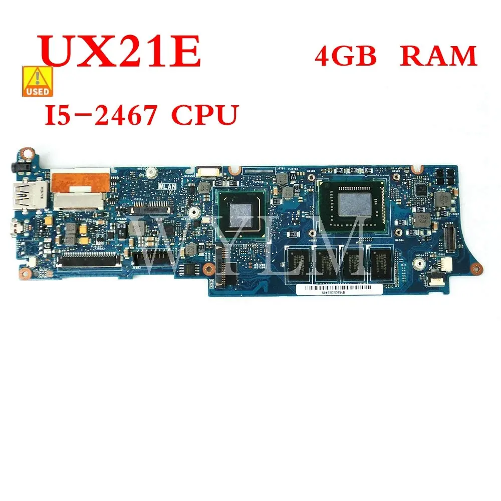 Naudoti UX21E Plokštė Su I5-2467CPU 4GB RAM Mainboard ASUS UX21 UX21E Nešiojamas Plokštė PAGRINDINĖ plokštė 100% Testuotas Darbo