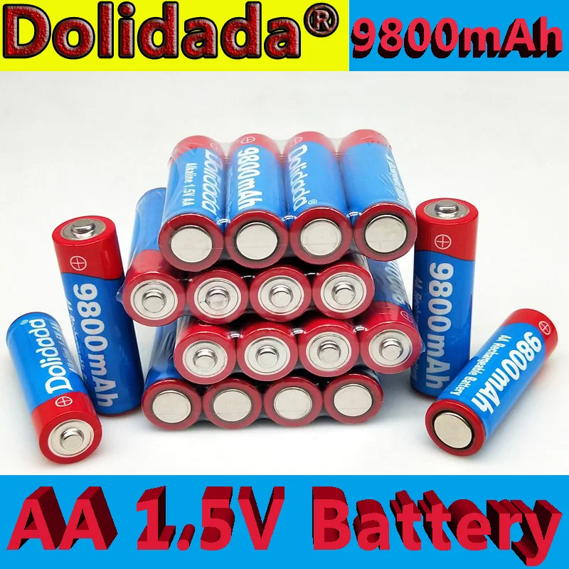 Naujas AA įkraunamos baterijos 9800mah 1,5 V Naujus Šarminis Įkrovimo batery led šviesos žaislas mp3