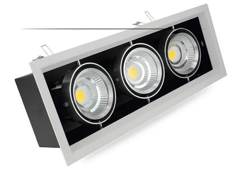Naujas Dizainas!10w/20w/30w Aikštėje COB LED lubų Grotelės šviesos Lempos, LED pupelių puodą šviesos šiltas šaltas neutrali balta,DHL Nemokamas pristatymas