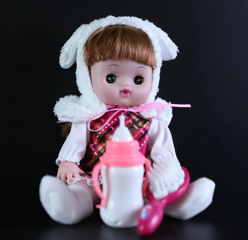 [Naujas] Mielas 28cm elektroninės muzikos skambesiu princesė mergina lėlės Reborn Baby Lėlės Dainuoti dainą naujagimių lėlės modelio Duomenys mergina dovana