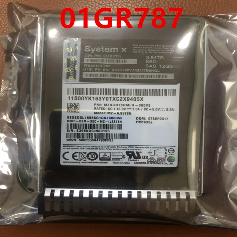 Naujas Originalus SSD Lenovo X3650M5 X3850X6 3.84 TB 2.5