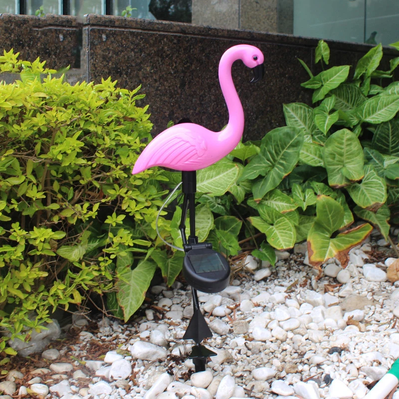 Naujas saulės vejos lempos lauko apdailos saulės vila kiemas plug-in led lempos flamingo kraštovaizdžio lempa, vejos gatvės žibintas