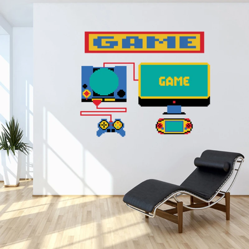 Naujos žaidimų konsolės dirbti dekoratyvinės sienų lipdukų svetainė, miegamasis, vaikų kambarys dekoratyviniai lipdukai