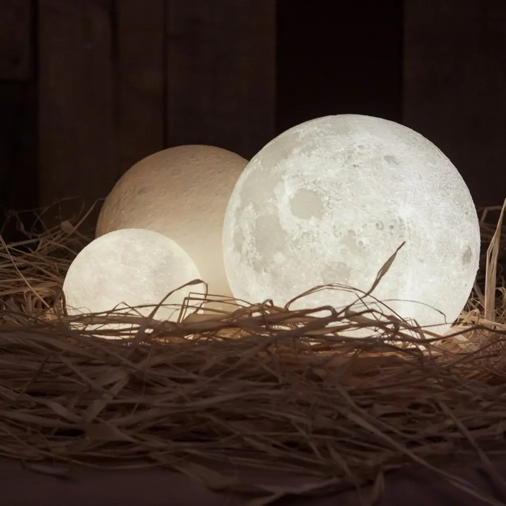 Naujų 3D Mėnulio Formos LED Šviesos Stebuklinga Patalpų Mėnulio Lempa, Stalas Žibintai Romantiškas Miegamasis Skaitymo Šviesos Puikus Festivalis Dovana