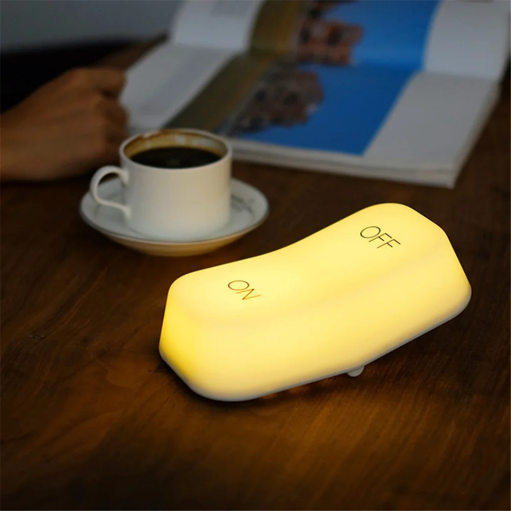 Nešiojamas USB Įkrovimo LED Svorio Jutikliai On-off Jungiklis Touch Šviesos Įkrovimo naktinė lempa Apšvietimas