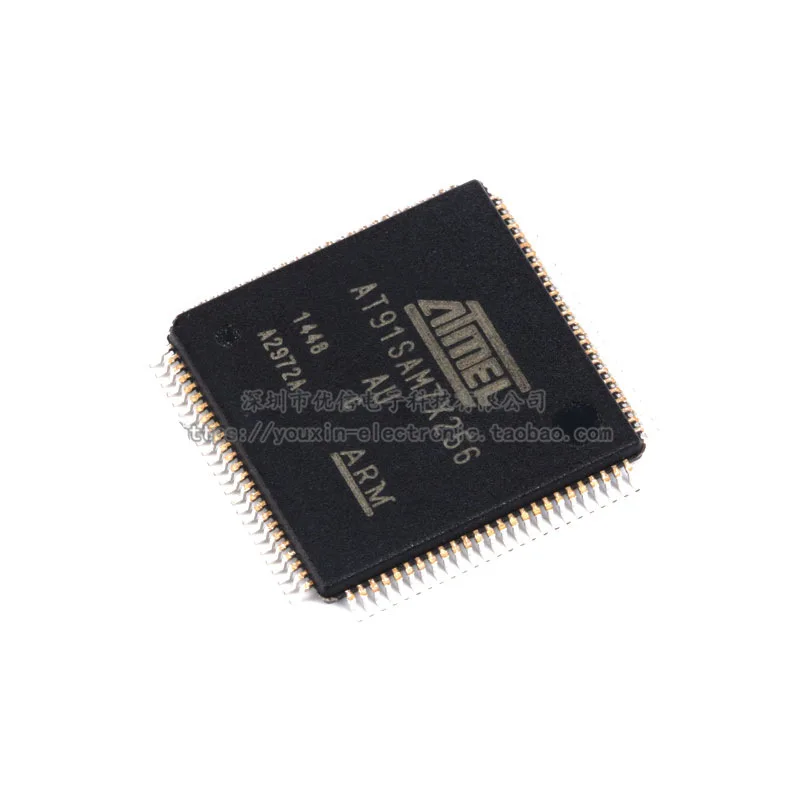 Originalus SMD AT91SAM7X256C-AS, 32-bitų mikrovaldiklis ARM7 LQFP-100