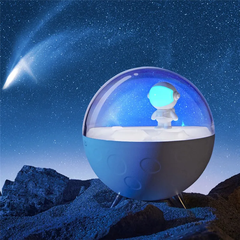 Palieskite Perjungti Muzikos Naktį LED Šviesos Įkrovimo Kosmoso Stalo Lempa 3 Rūšių Astronautas Naktį Lempos Šviesos Miega
