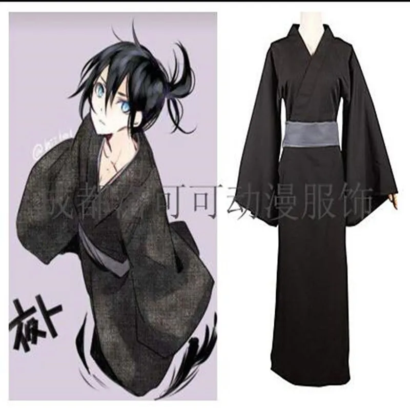 Pritaikoma Anime Noragami Cosplay Japonų kimono kostiumas Cos Helovinas Šalis Aukštos kokybės Kostiumas Vyrams/Moterims