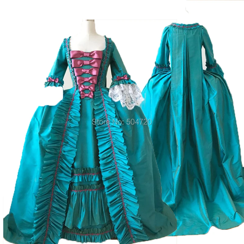 Pritaikyta!mėlyna Kunigaikštienės, Karalienės Marie Antoinette Laikotarpį Maskuotis Teatro pilietinio karo Suknelė suknelė HL-255