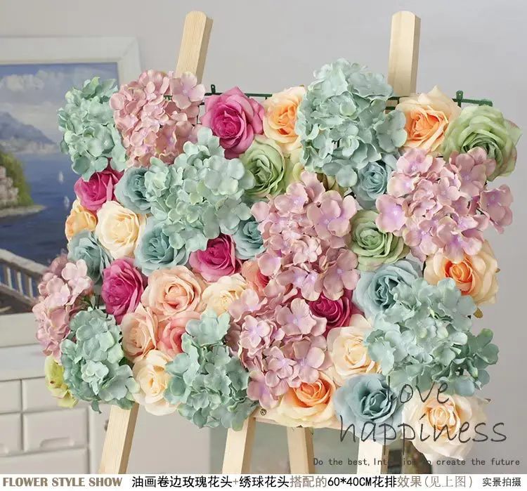 SPR Nemokamas Pristatymas 10vnt/daug aukštos kokybės Dirbtinio šilko rožė gėlių sienos vestuvių fone, vejos/ramstis rinkos apdaila